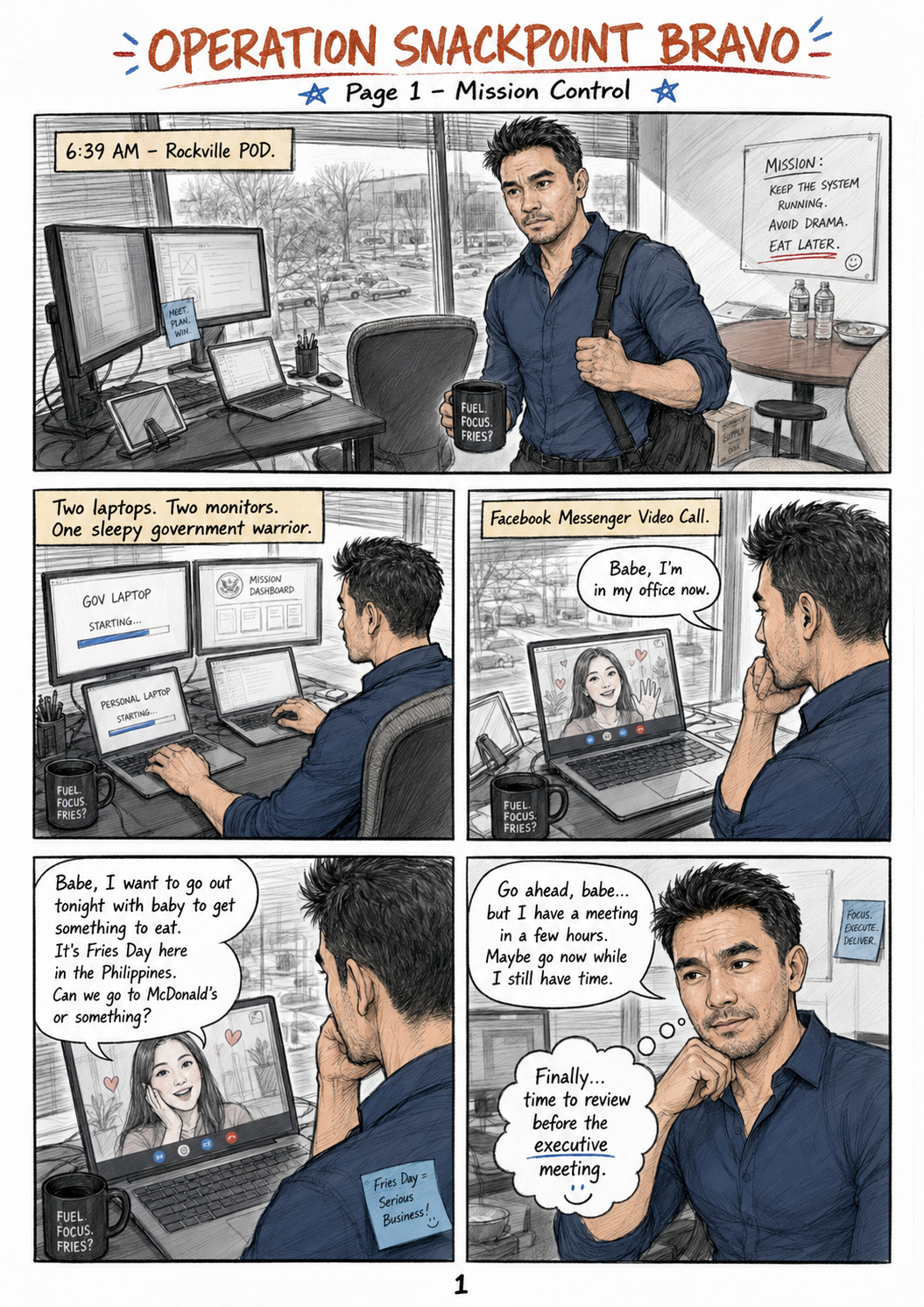 Operation SnackPoint Bravo comic page 1