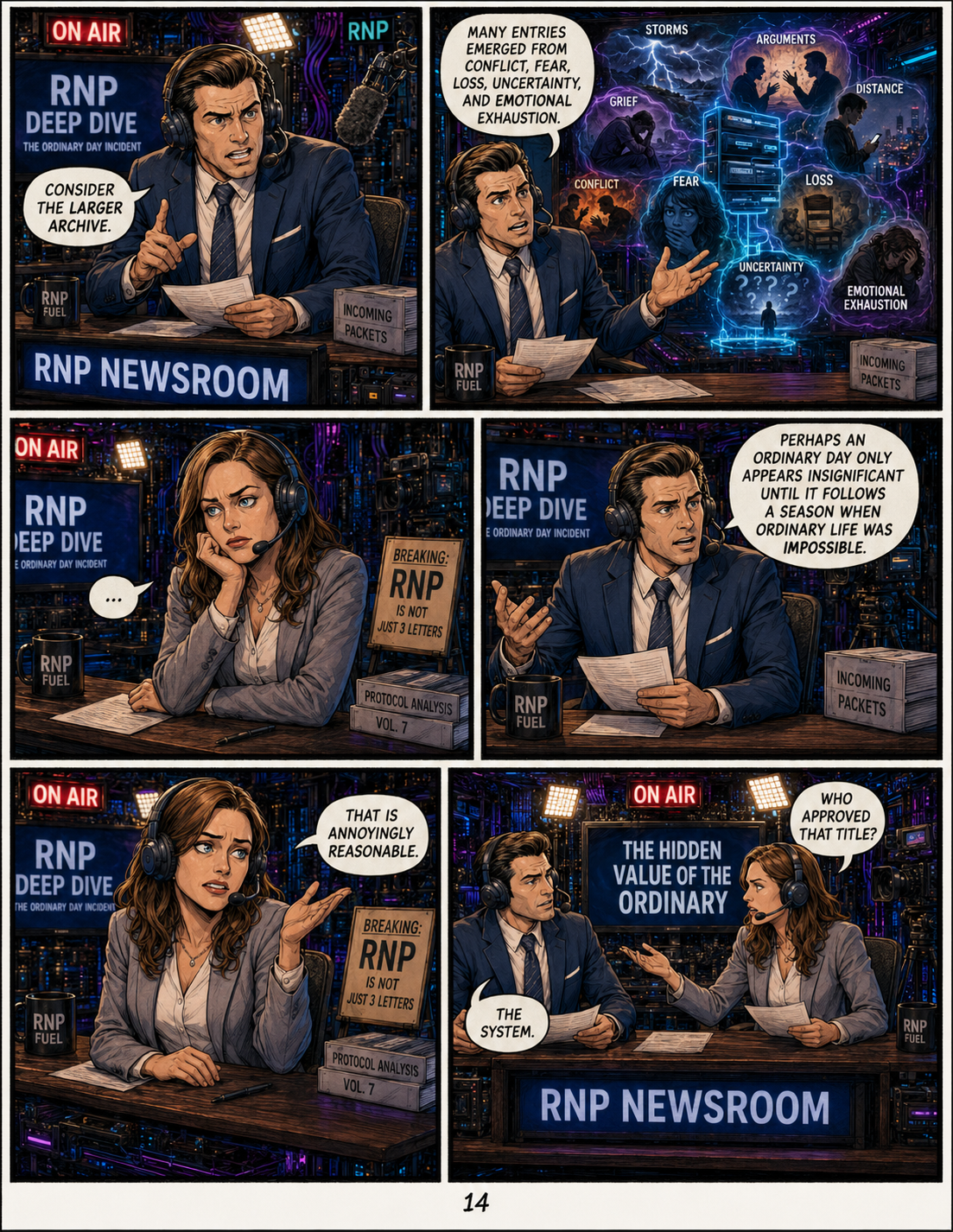 The Tiny Hosts of NotebookLM comic page 14