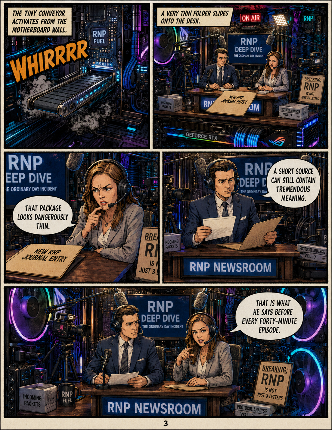 The Tiny Hosts of NotebookLM comic page 3
