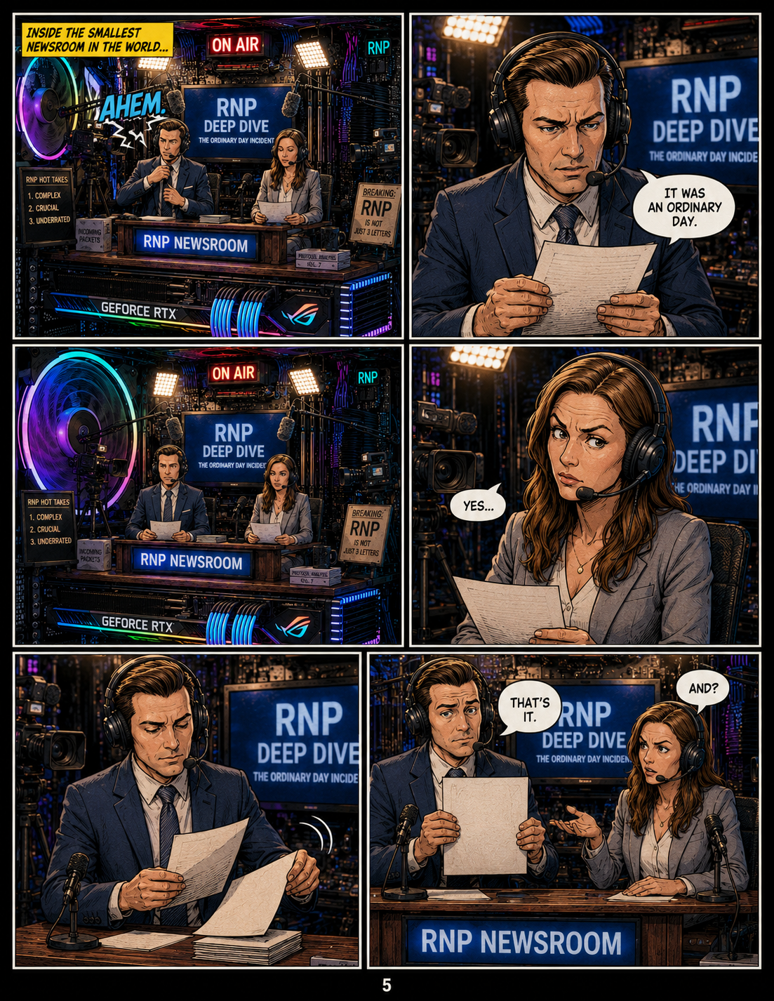 The Tiny Hosts of NotebookLM comic page 5