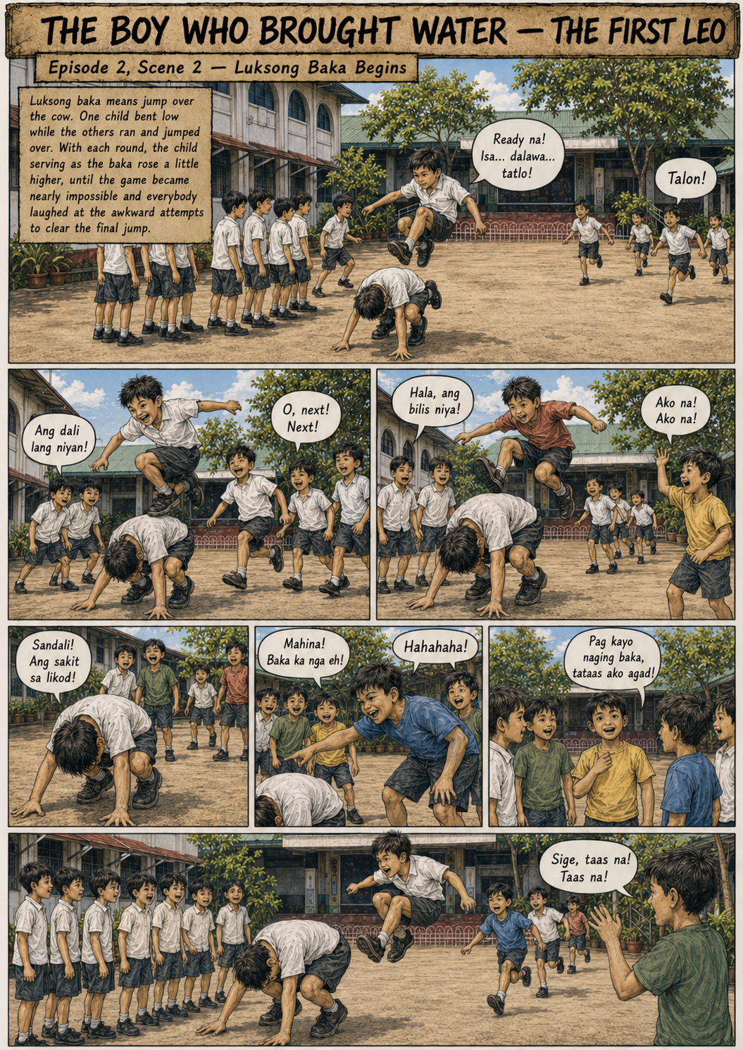 The First Leo Comic Archive Episode 2 Luksong Baka: Patay Kang Bata Ka! — Scene 2: Luksong Baka Begins