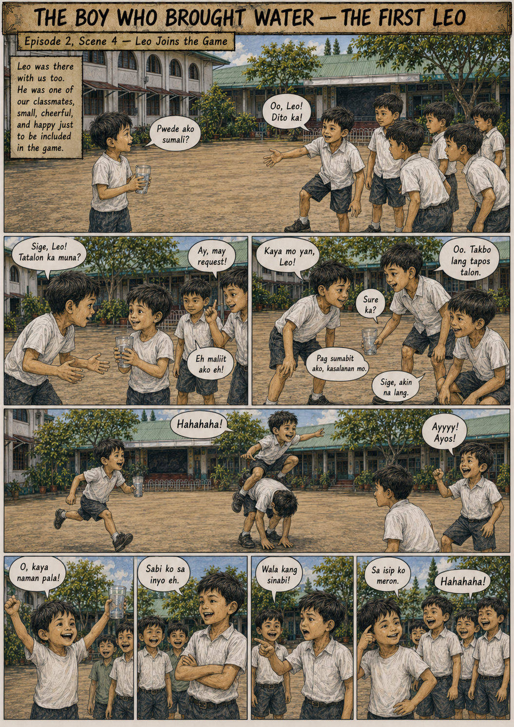 The First Leo Comic Archive Episode 2 Luksong Baka: Patay Kang Bata Ka! — Scene 4: Leo Joins the Game