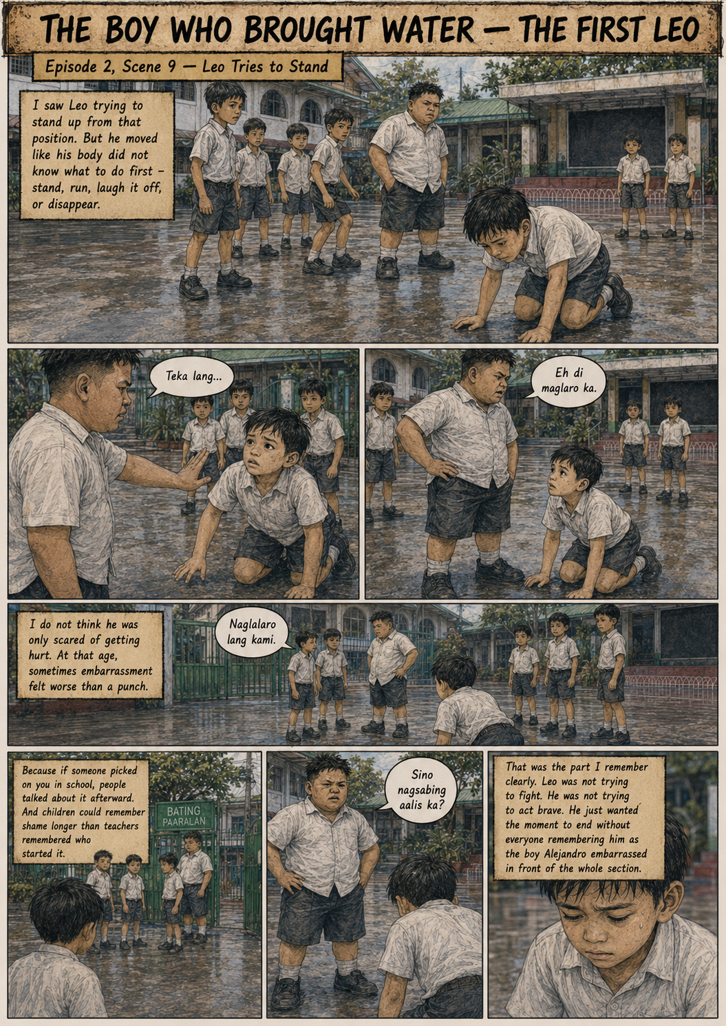 The First Leo Comic Archive Episode 2 Luksong Baka: Patay Kang Bata Ka! — Scene 9: Leo Tries to Stand