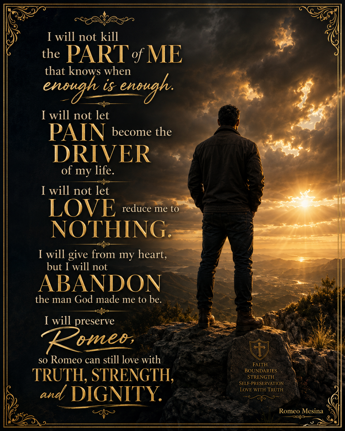 Boundaries & Self Preservation graphical inspiration poster