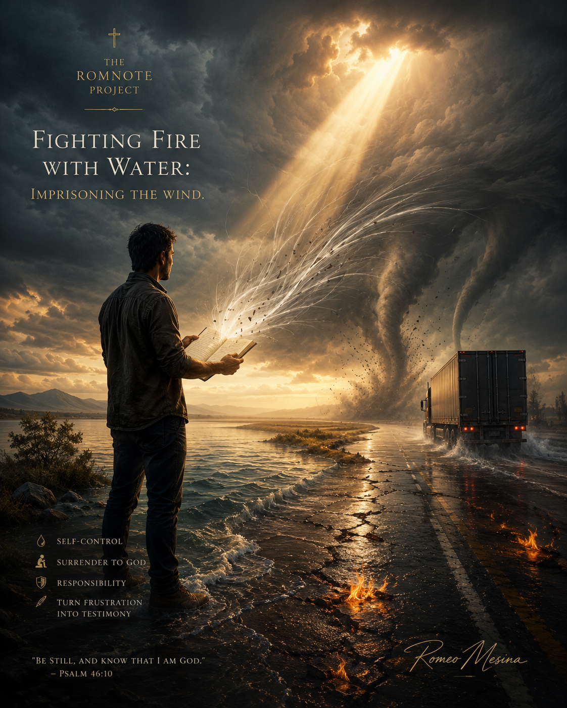 Fighting With Fire - Capturing The Wind graphical inspiration poster