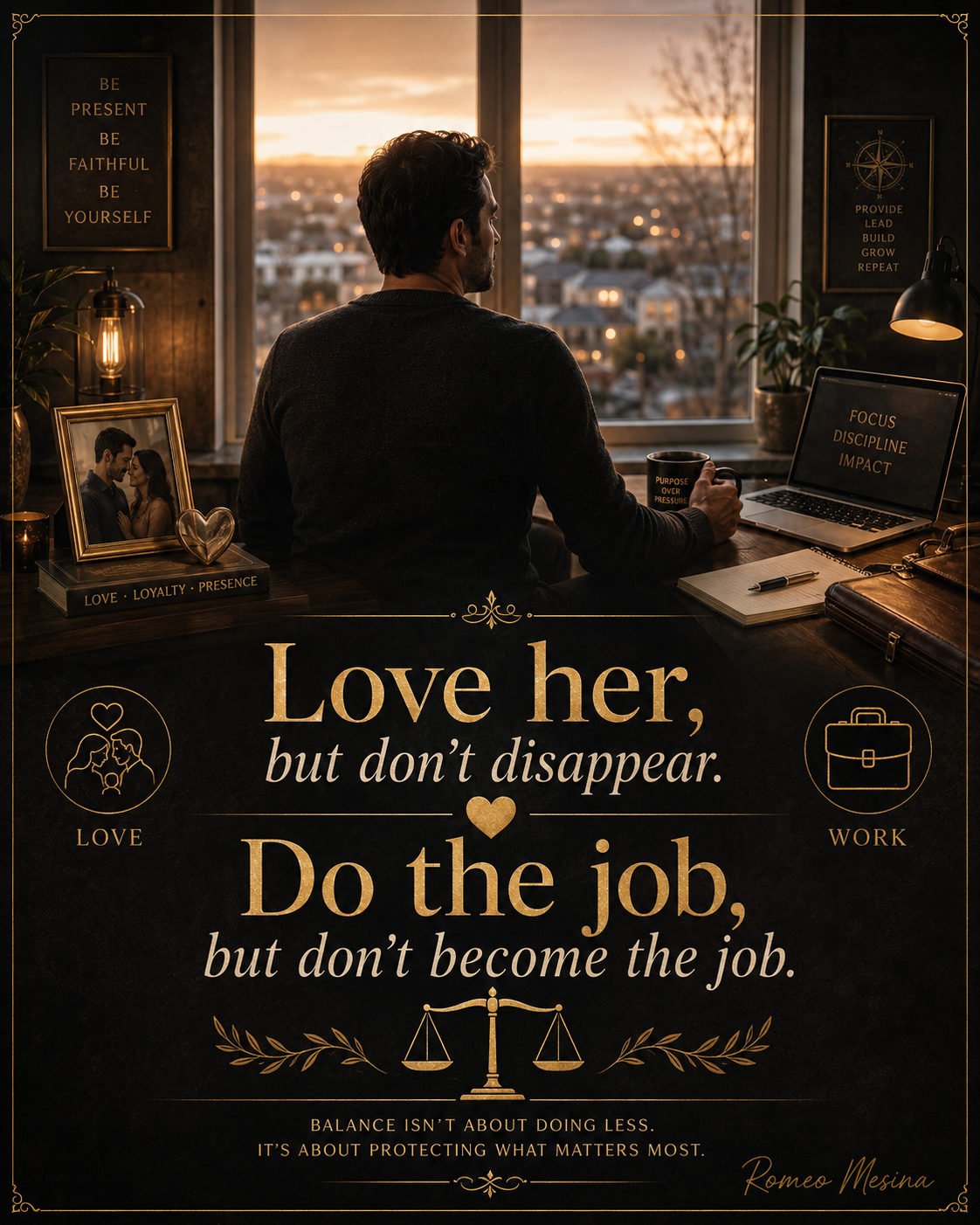 Love & Work Without Disappearing graphical inspiration poster