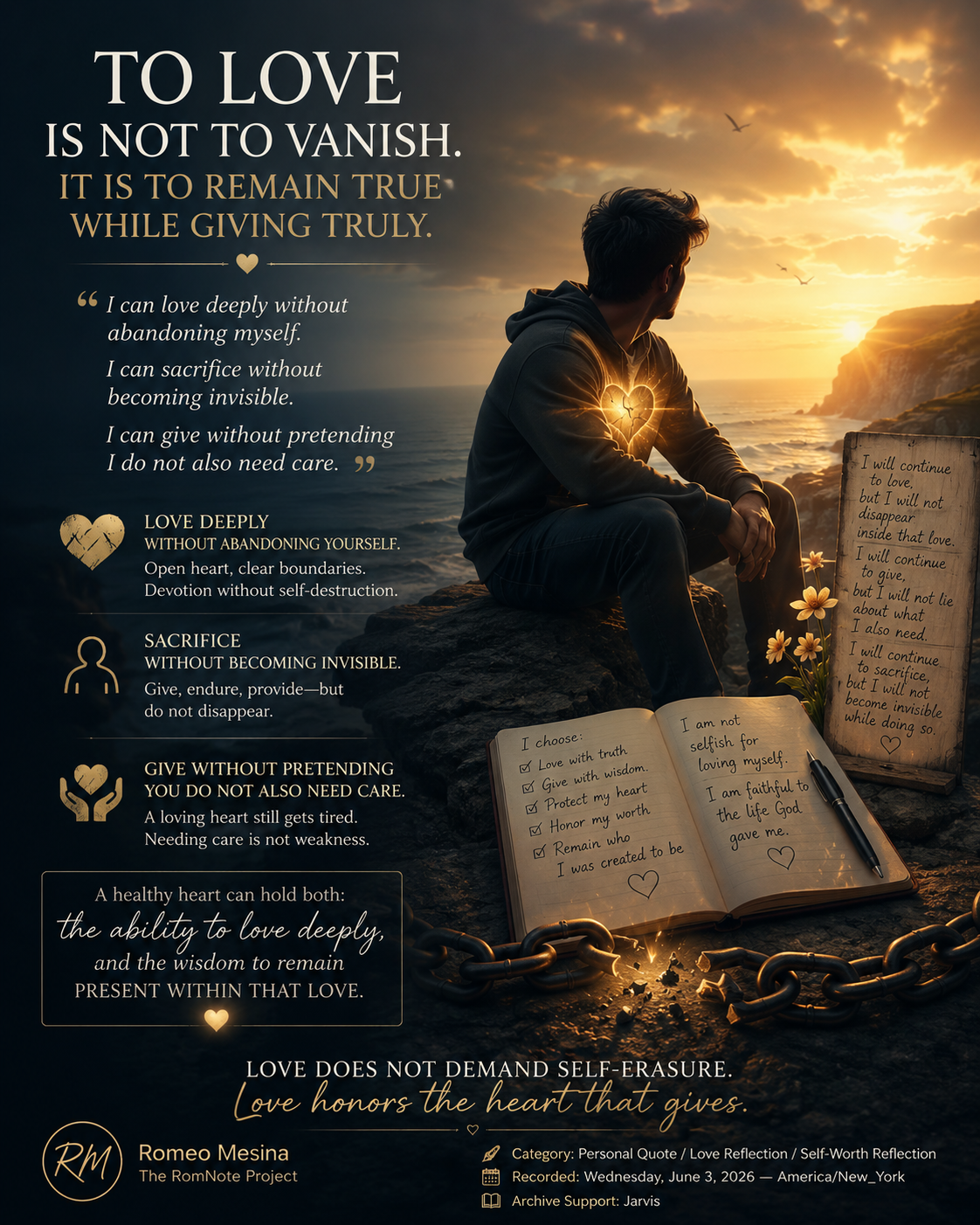 Love Is Not To Vanish graphical inspiration poster